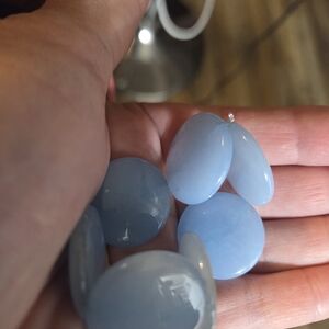 Blue  Aquamarine Beads  In A Bracelet